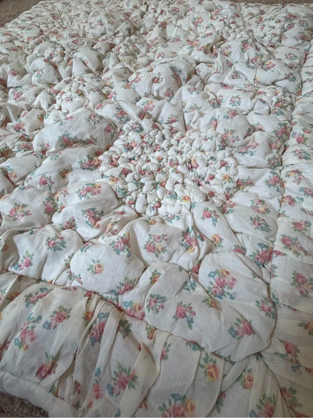 NWT new Anthropologie cotton voile dahlia euro sham floral pattern quilted